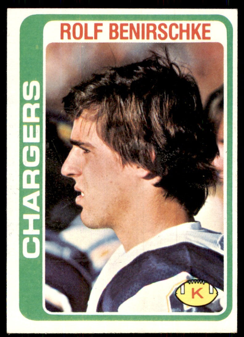 1978 Topps Rolf Benirschke Rookie b San Diego Chargers #122