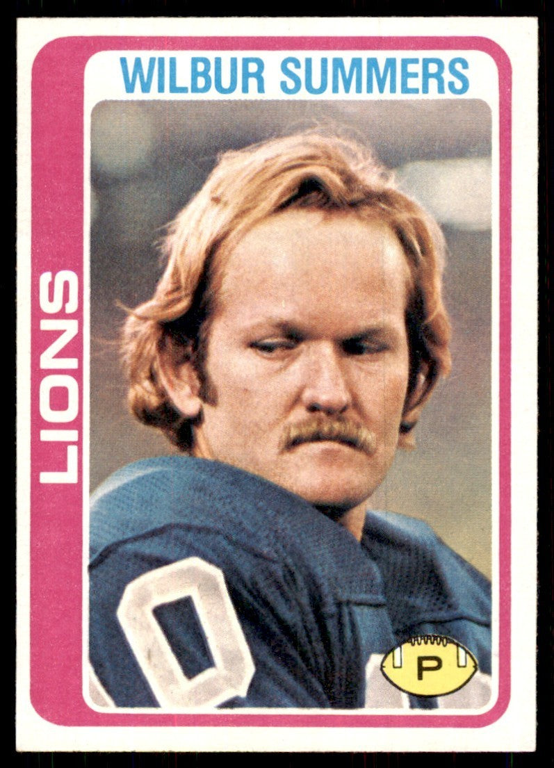1978 Topps Wilbur Summers Rookie b Detroit Lions #447