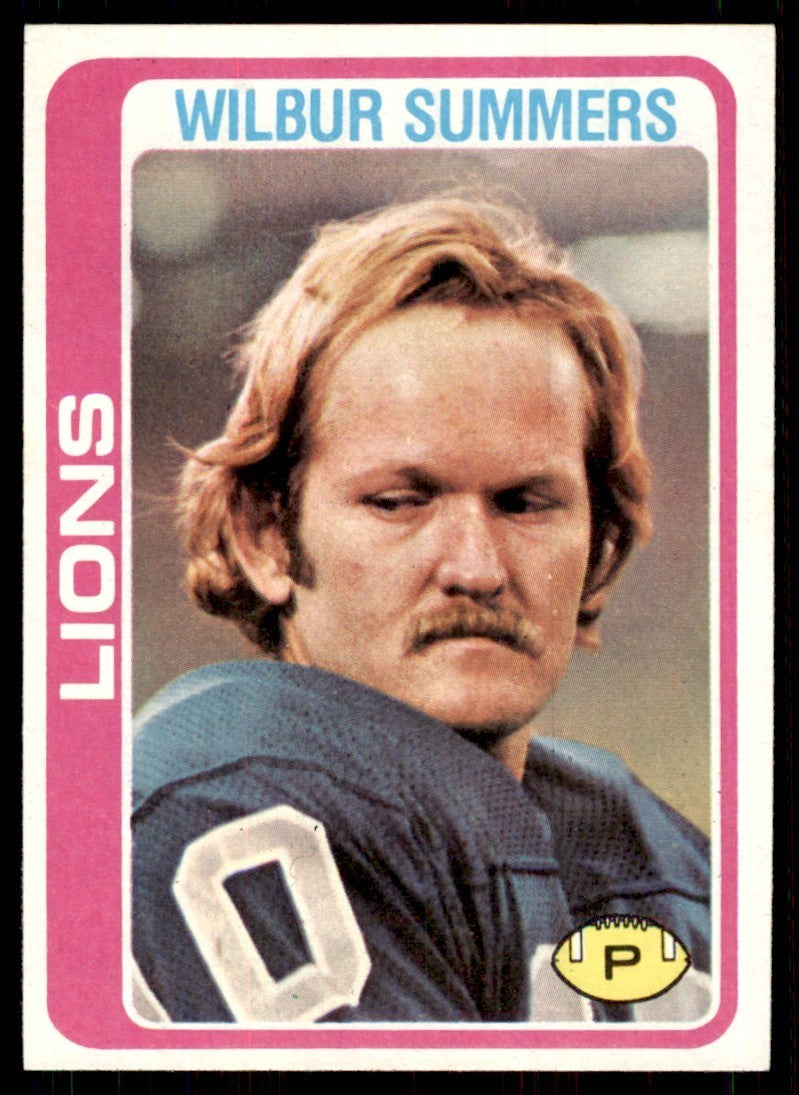 1978 Topps Wilbur Summers Rookie c Detroit Lions #447