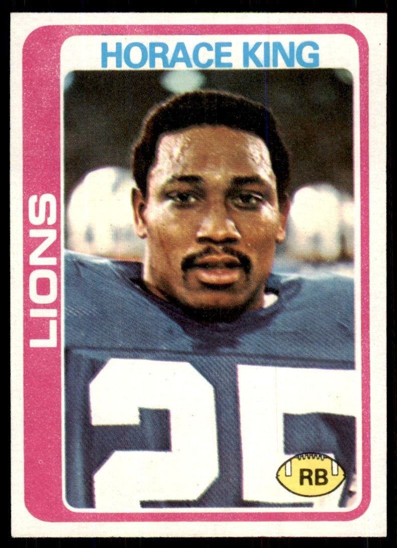 1978 Topps Horace King Rookie b Detroit Lions #178