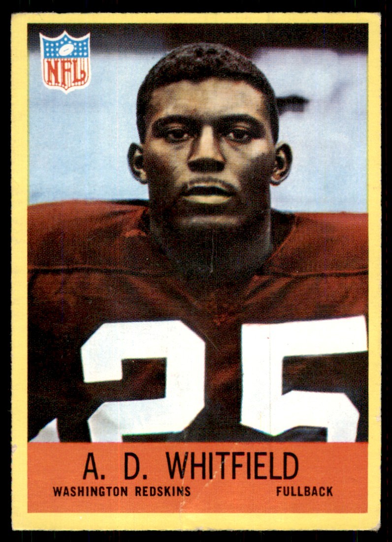 1967 Philadelphia A.D. Whitfield Rookie b Washington Redskins #191