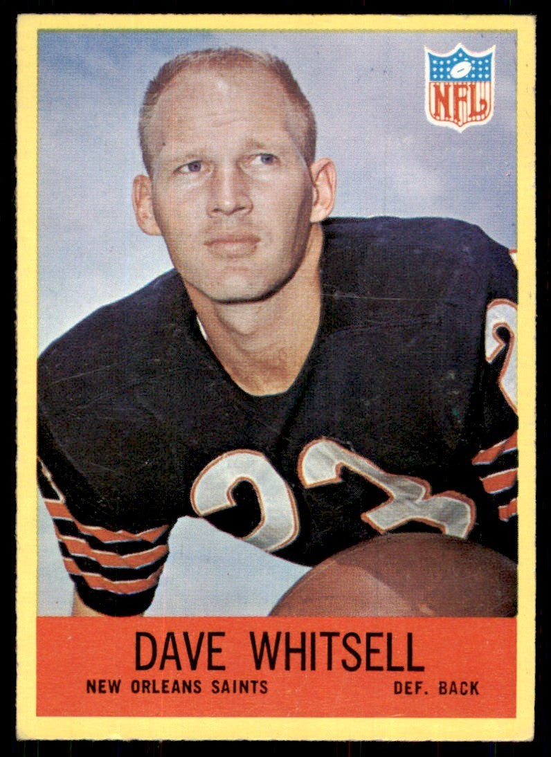 1967 Philadelphia Dave Whitsell Rookie b New Orleans Saints #130
