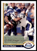 1991 Upper Deck High Series Anthony Shelton Rookie . San Diego Chargers #588