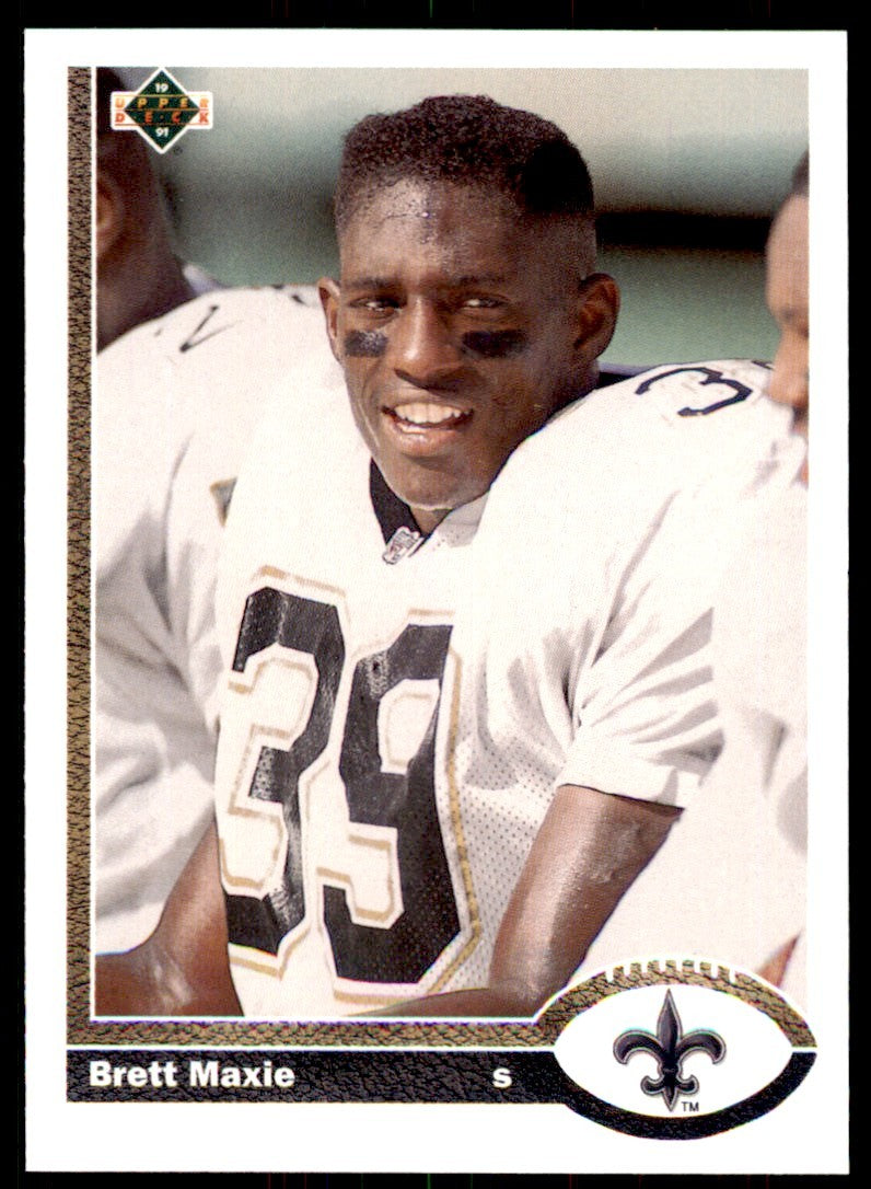 1991 Upper Deck High Series Brett Maxie Rookie . New Orleans Saints #675