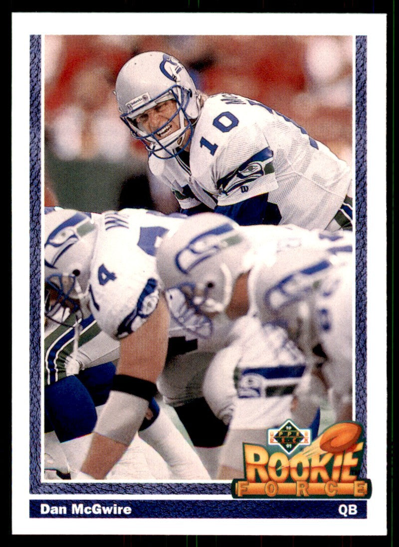 1991 Upper Deck High Series Dan McGwire . Seattle Seahawks #626