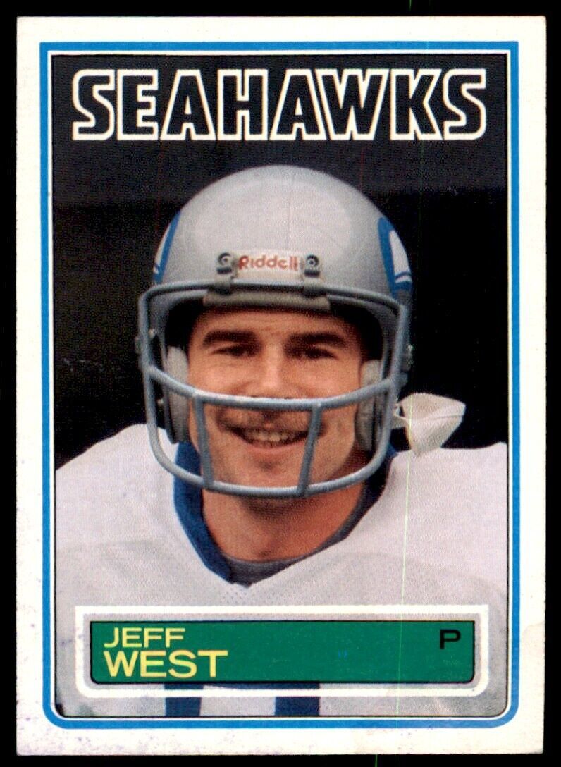 1983 TOPPS JEFF WEST . SEATTLE SEAHAWKS #392