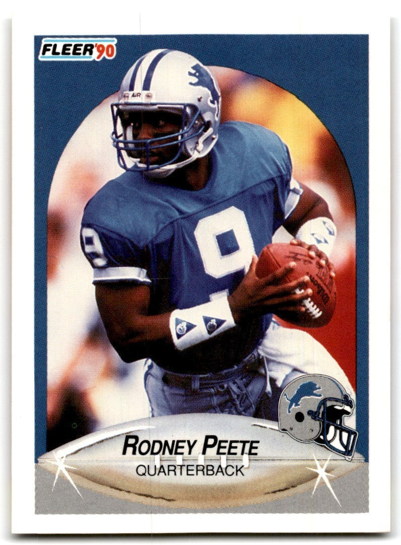 1990 Fleer Rodney Peete Detroit Lions #283