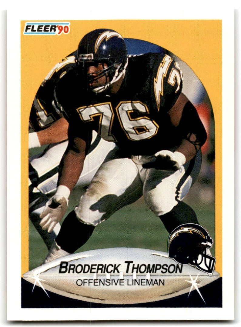 1990 Fleer Broderick Thompson Rookie San Diego Chargers #315