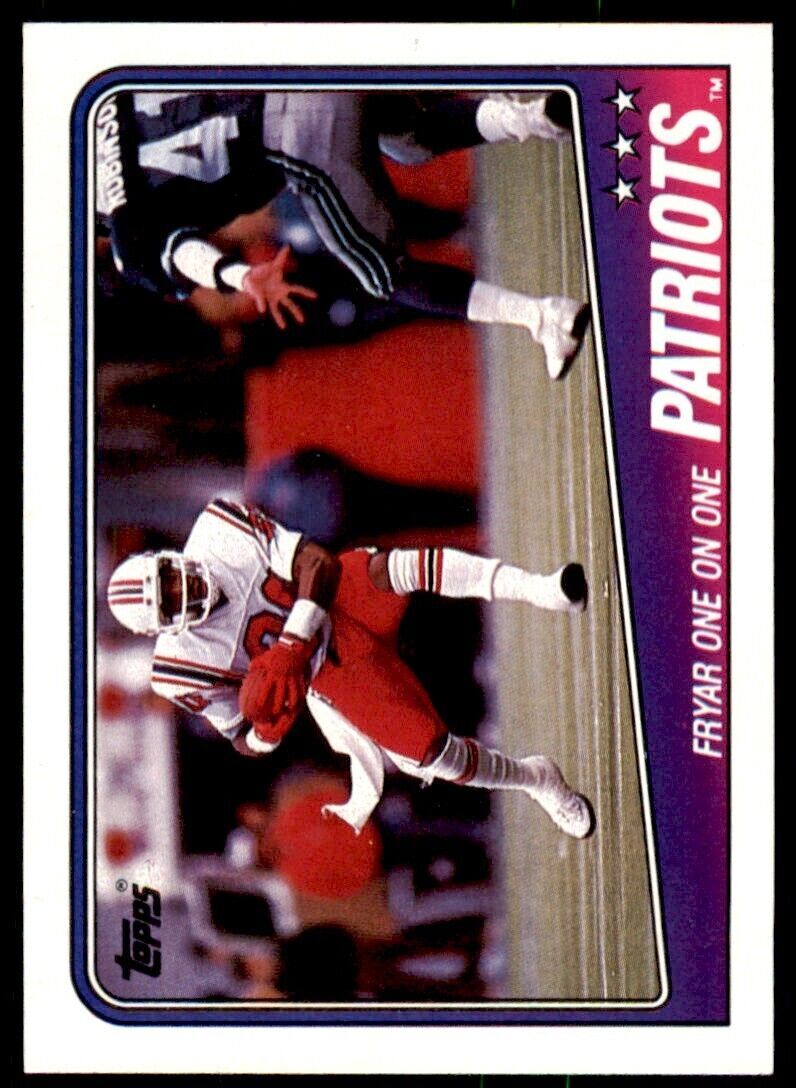 1988 TOPPS.. PATRIOTS TEAM LEADERS - IRVING FRYAR . NEW ENGLAND PATRIOTS #175