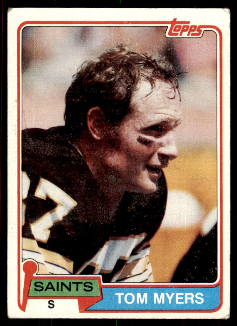 1981 Topps NFL Tom Myers . New Orleans Saints #366