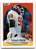 1990 Fleer Leonard Griffin Rookie Kansas City Chiefs #200
