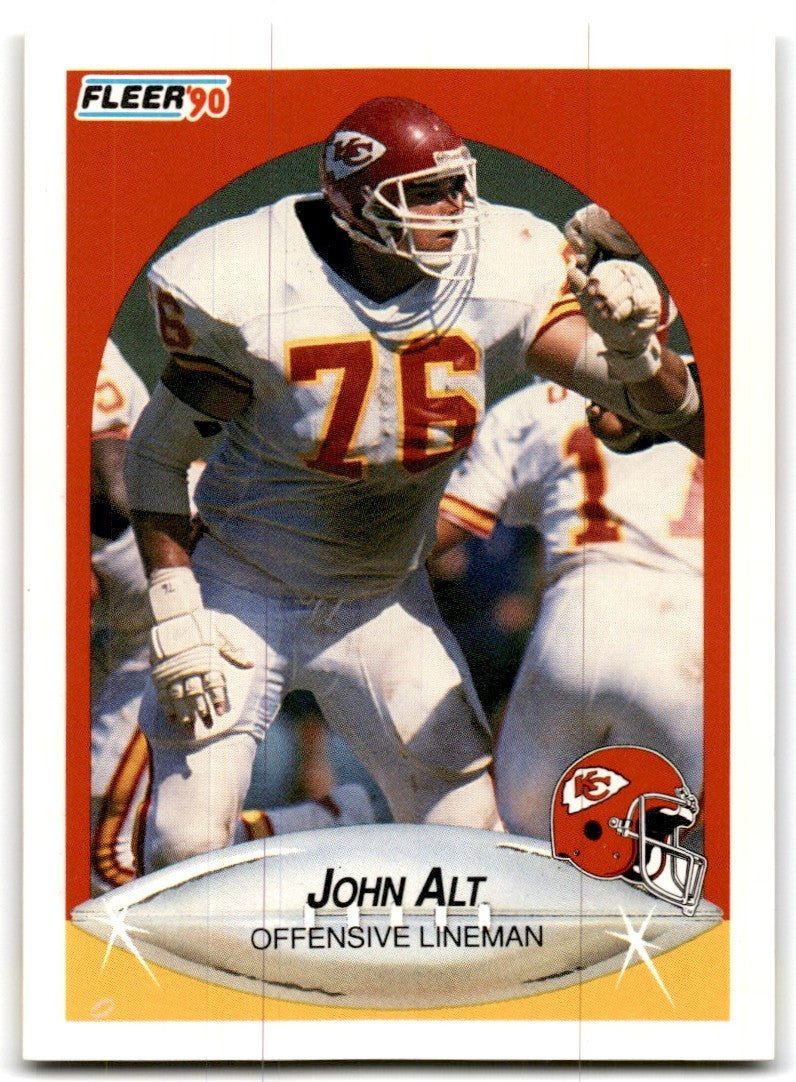 1990 Fleer John Alt Rookie Kansas City Chiefs #197