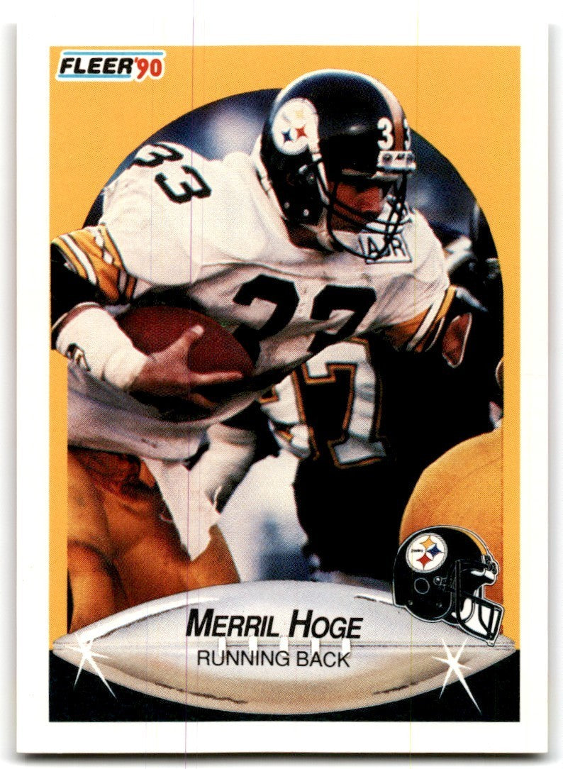 1990 Fleer Merril Hoge Pittsburgh Steelers #143