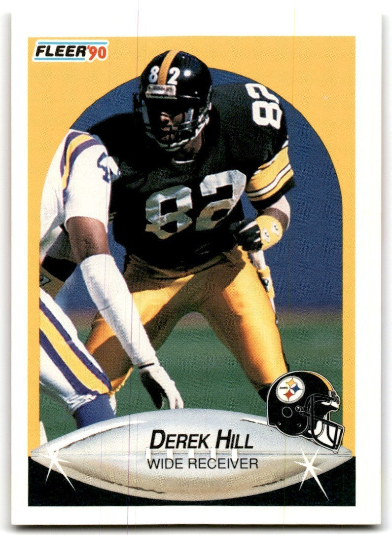 1990 Fleer Derek Hill Rookie Pittsburgh Steelers #142