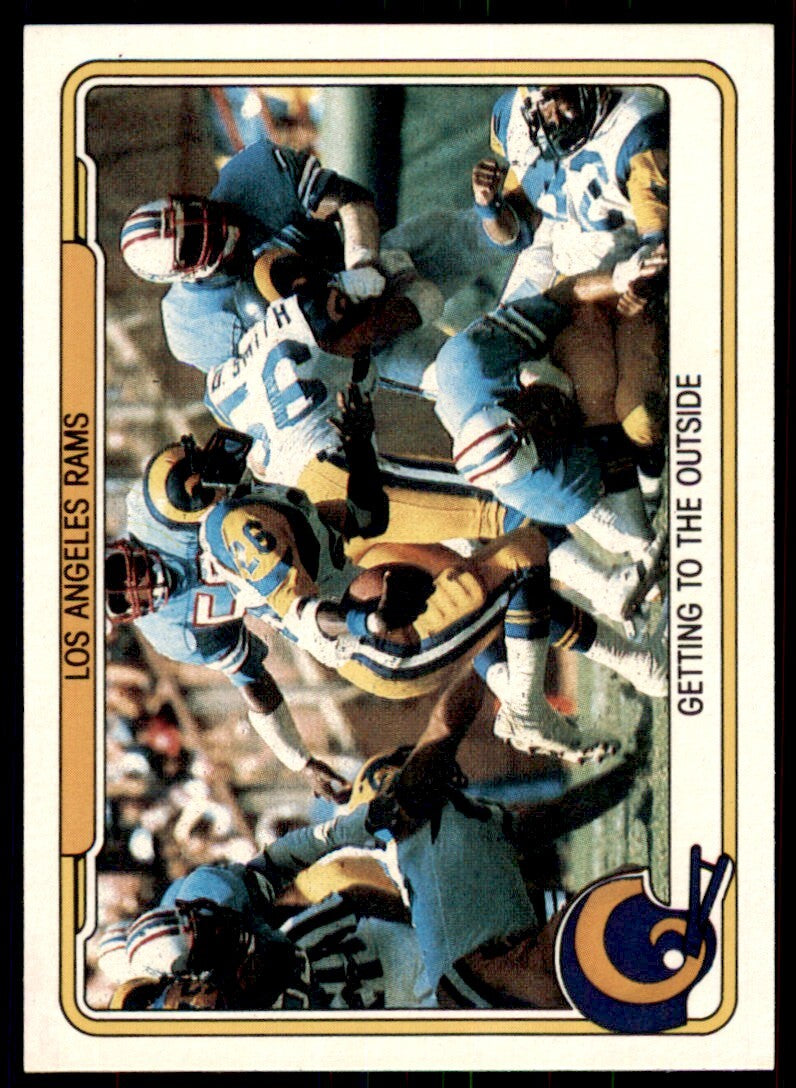 1982 Fleer Football Team Action Getting to the Outside . #25