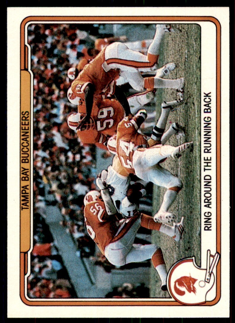1982 Fleer Football Team Action Ring Around the Running Back . #54