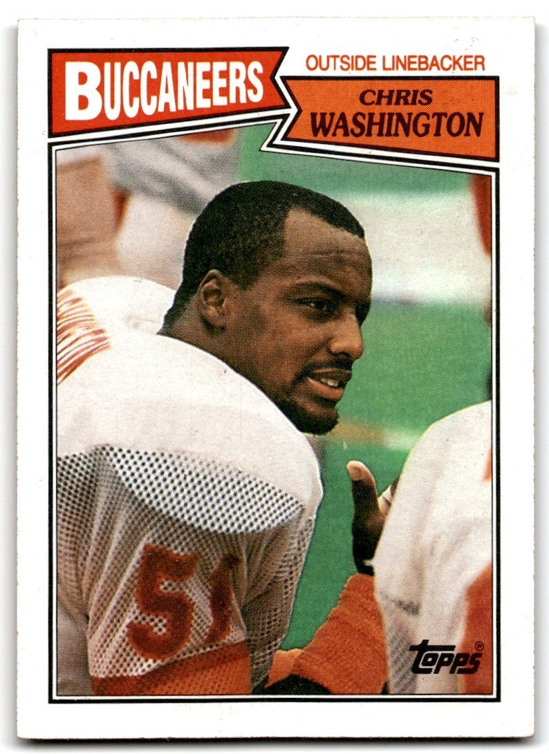 1987 Topps Chris Washington a Football Card #393