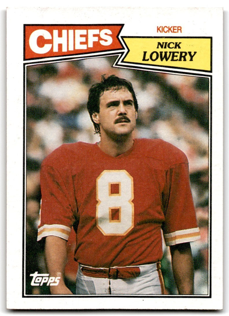 1987 Topps Nick Lowery a Football Card #165