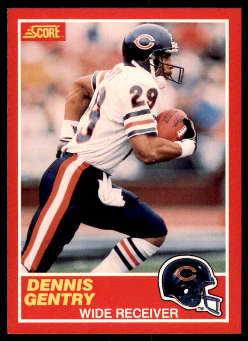 1989 SCORE DENNIS GENTRY . CHICAGO BEARS #153