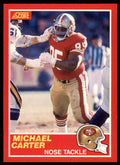 1989 SCORE MICHAEL CARTER . SAN FRANCISCO 49ERS #123