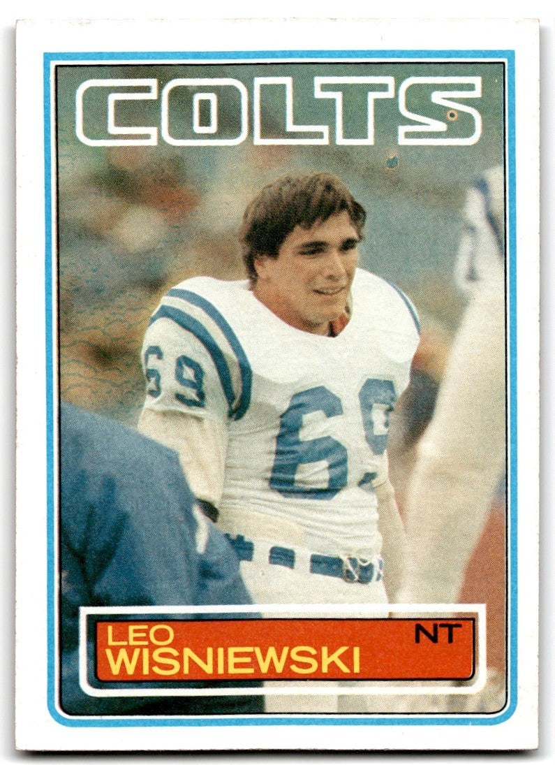 1983 Topps Leo Wisniewski Rookie f Football Card #218