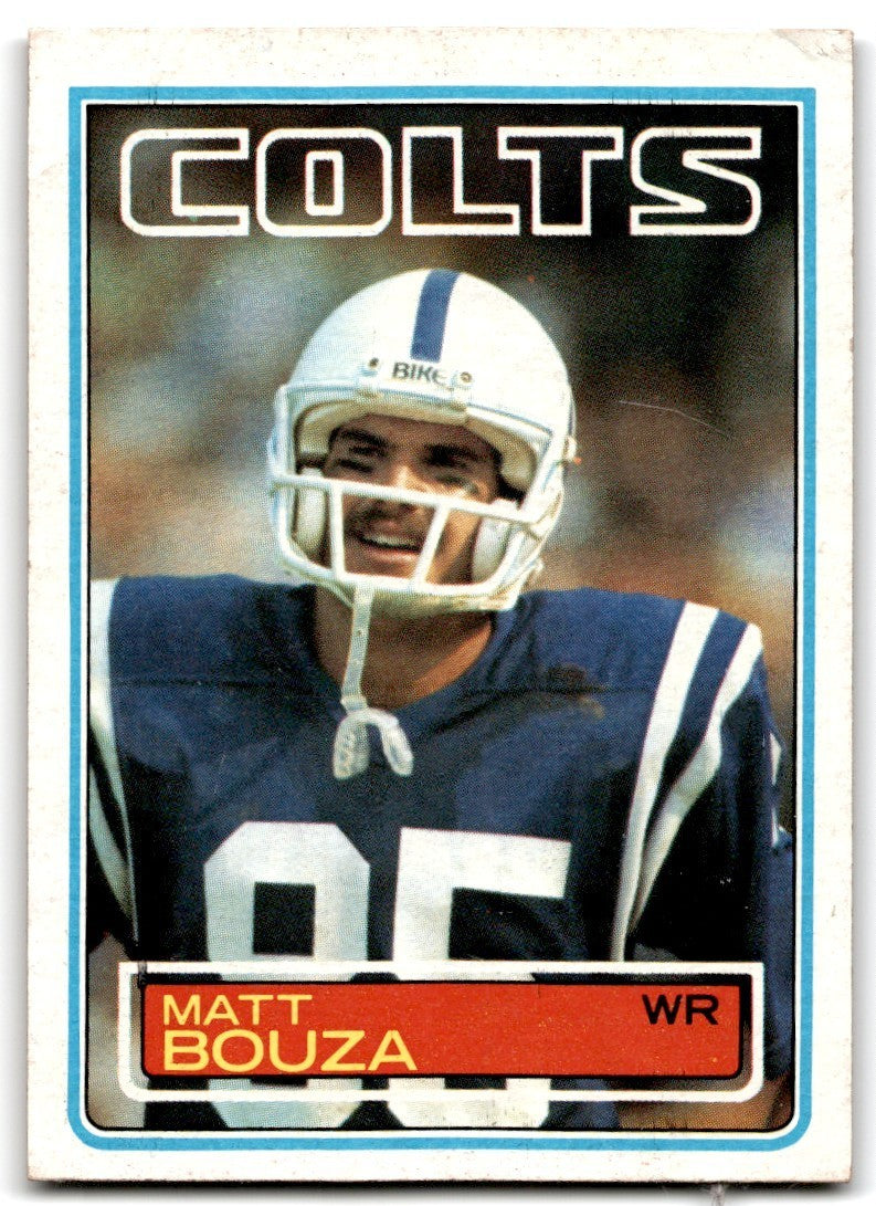 1983 Topps Matt Bouza Rookie d Football Card #209
