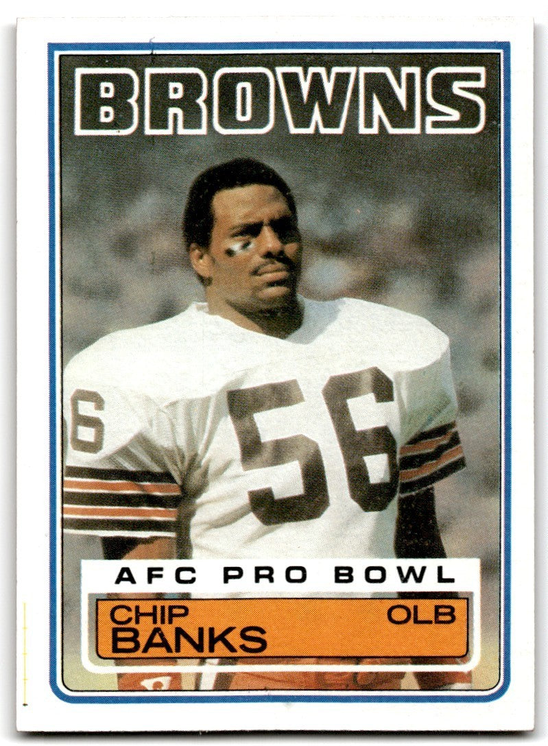 1983 Topps Chip Banks Rookie b Football Card #245