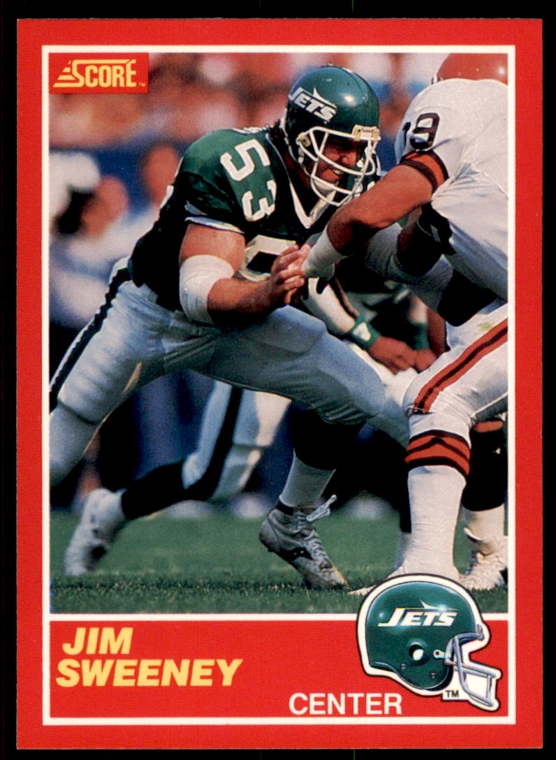 1989 SCORE JIM SWEENEY . NEW YORK JETS #196