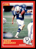 1989 SCORE DEAN BIASUCCI . INDIANAPOLIS COLTS #185