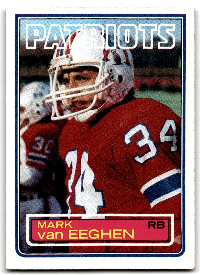 1983 Topps Mark Van Eeghen Football Card #337