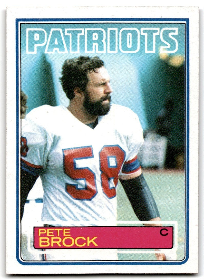 1983 Topps Pete Brock Rookie Football Card #326