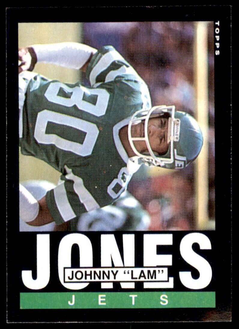 1985 TOPPS JOHNNY LAM JONES/LEONARD THOMPSON . NEW YORK JETS #340