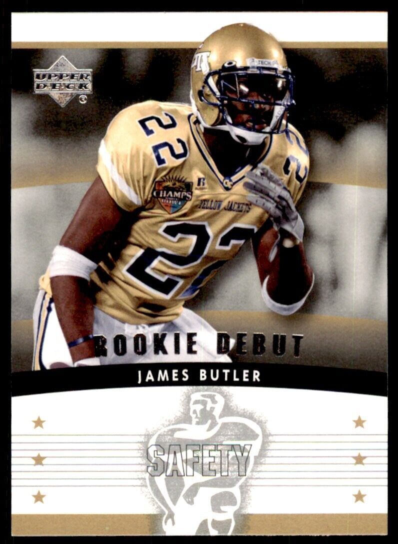 2005 UPPER DECK JAMES BUTLER . GEORGIA TECH YELLOW JACKETS #158
