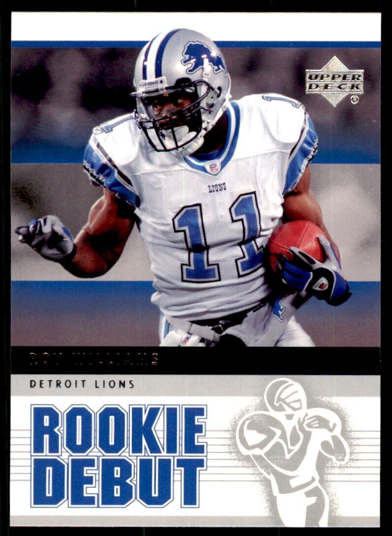 2005 UPPER DECK ROY WILLIAMS WR .  DETROIT LIONS #32