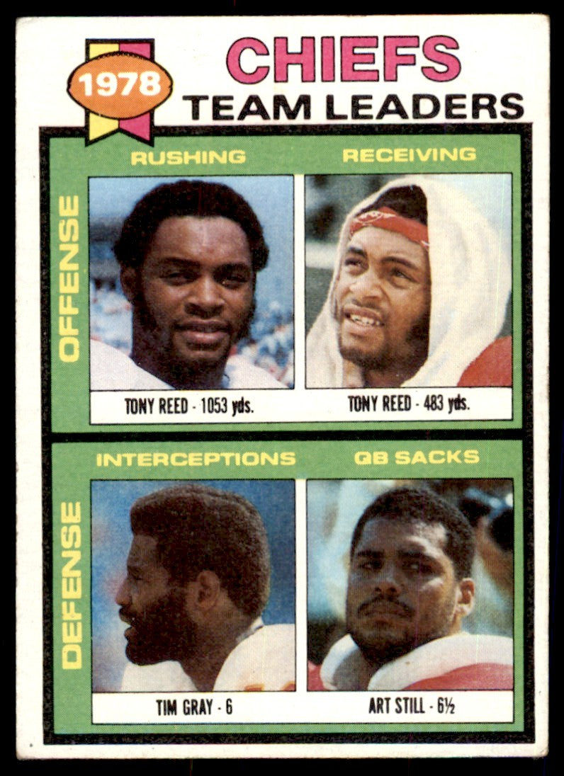 1979 TOPPS:. TONY REED/TIM GRAY/ART STILL . KANSAS CITY CHIEFS. #207