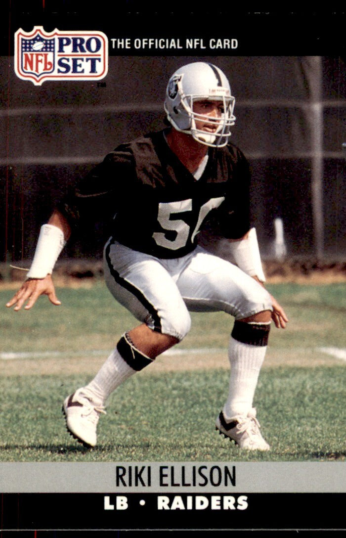 1990 Pro Set Riki Ellison Los Angeles Raiders #543