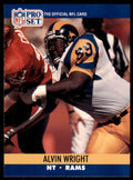 1990 Pro Set Alvin Wright Rookie Los Angeles Rams #556