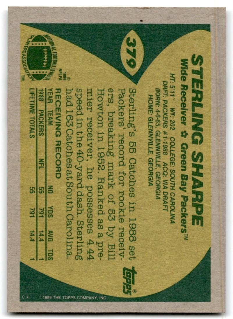 1989 Topps Steve Largent Football Cards #379