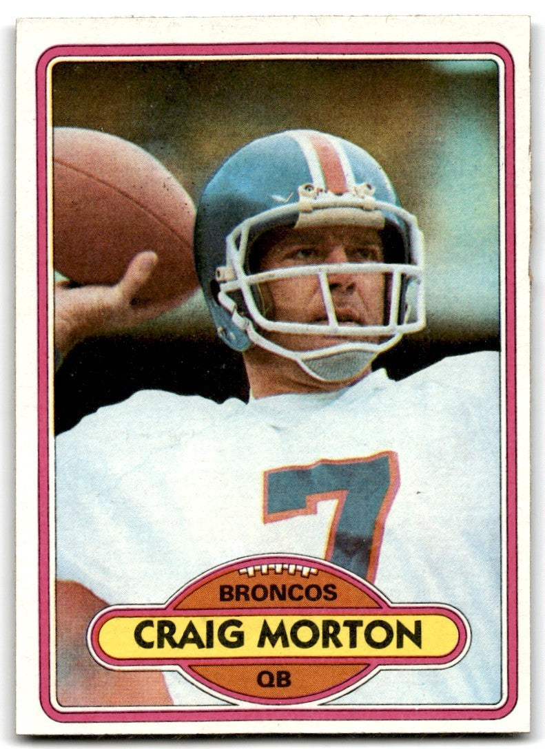 1980 Topps Craig Morton Football Cards #105