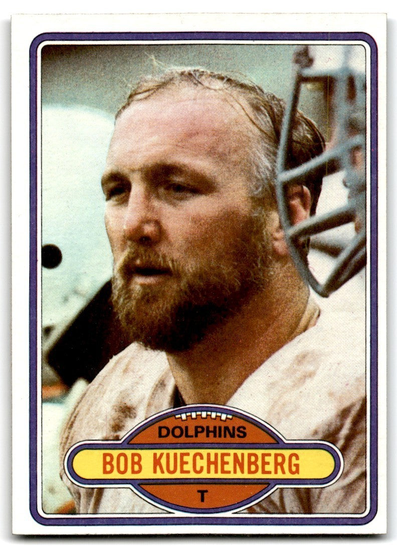 1980 Topps Bob Kuechenberg Football Cards #136