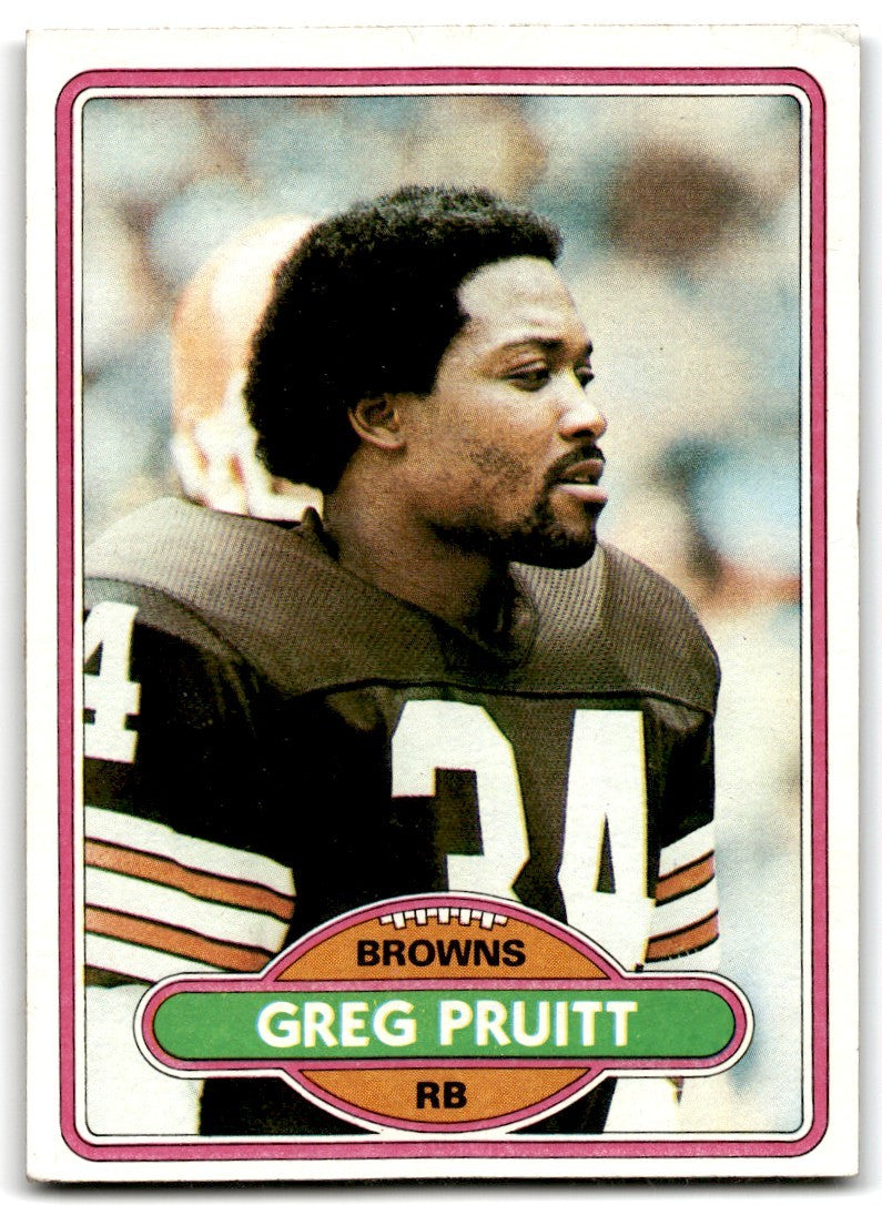 1980 Topps Greg Pruitt Football Cards #150