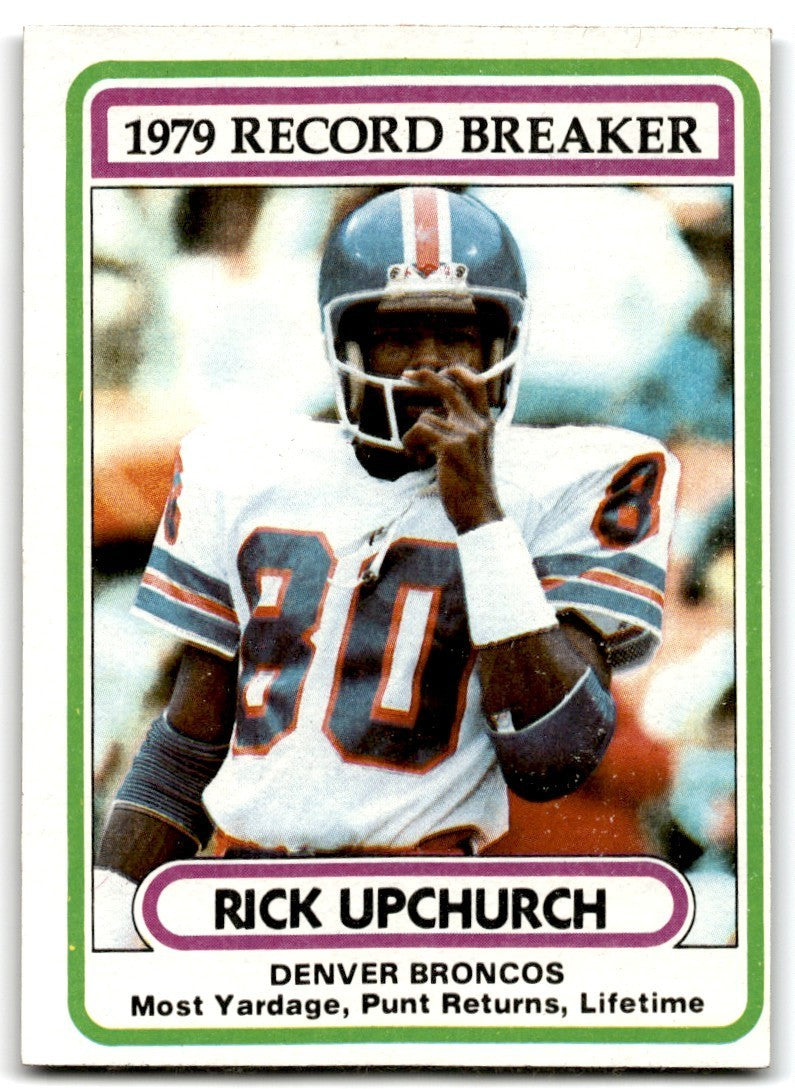 1980 Topps Rick Upchurch Football Cards #5