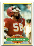 1980 Topps Jack Rudnay Football Cards #77