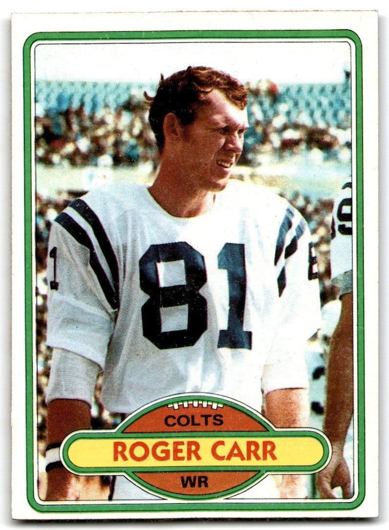 1980 Topps Roger Carr Football Cards #168