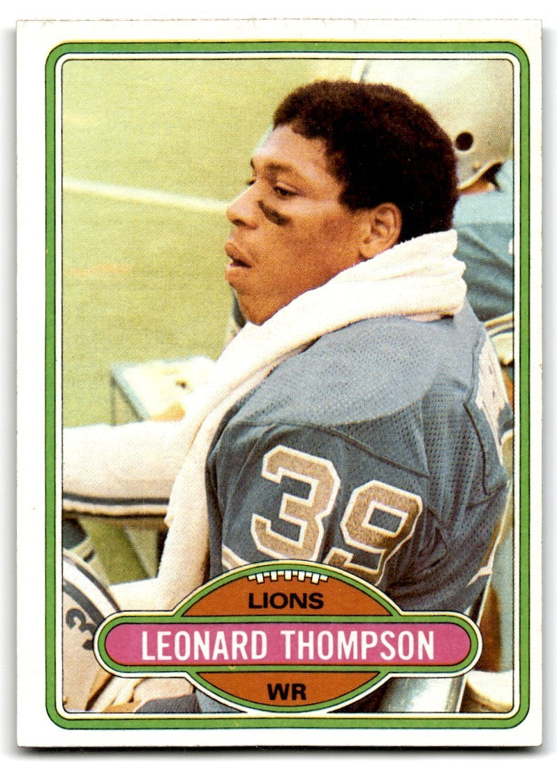 1980 Topps Leonard Thompson Football Cards #172