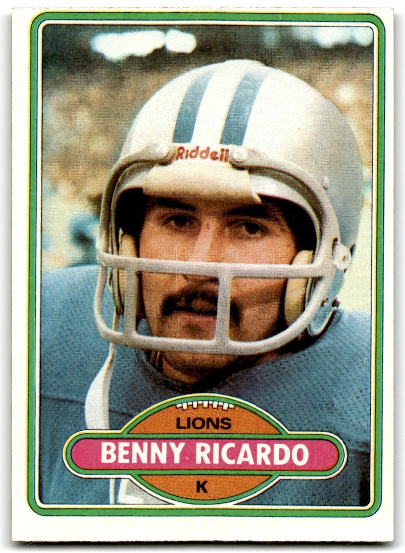1980 Topps Benny Ricardo Football Cards #224