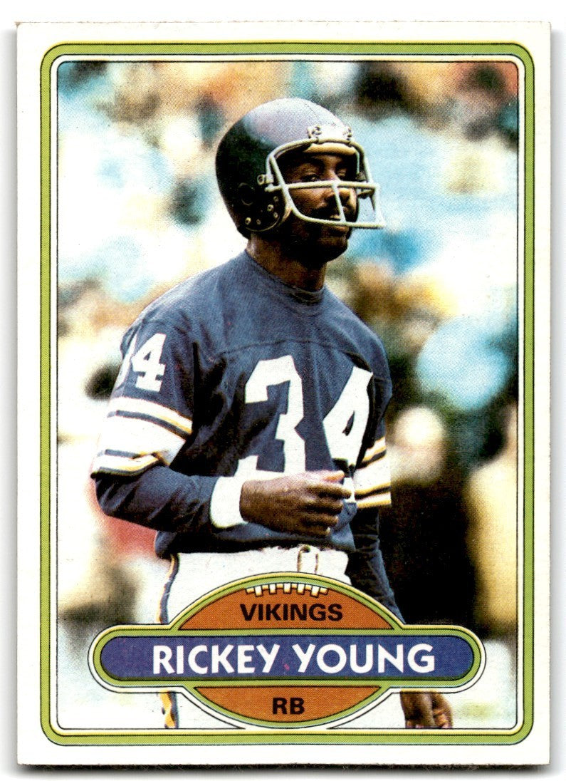 1980 Topps Rickey Young Football Cards #240