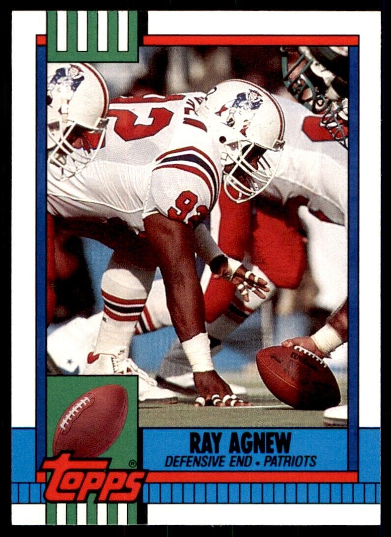 1990 TOPPS TRADED RAY AGNEW ROOKIE . NEW ENGLAND PATRIOTS #45T