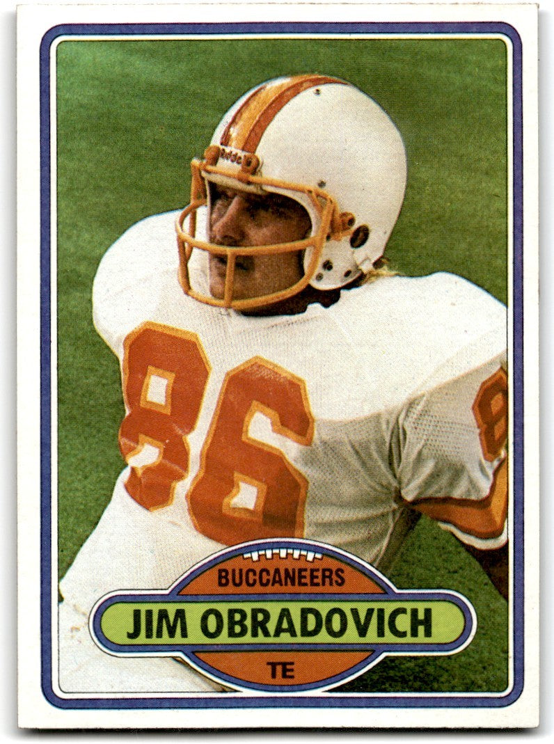 1980 Topps Jim O'Bradovich Football Cards #437