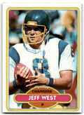 1980 Topps Jeff West Football Cards #439